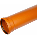 Труба канализационная ПП Tebo SN2 рыжая 110x2,7х500 мм