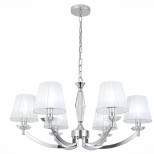 Люстра подвесная ST Luce Bello SL1756.103.06 E14 6х40W хром/светло-серый 