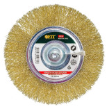 Корщетка-колесо Fit 38510 со штифтом стальная волнистая 100 мм 