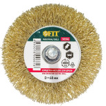 Корщетка-колесо Fit 38506 со штифтом стальная волнистая 60 мм 