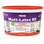 Краска латексная матовая Pufas Matt-Latex моющаяся базис А 10 л