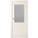 Дверное полотно Belwooddoors Кремона 2 эмаль жемчуг со стеклом 2000х700 мм