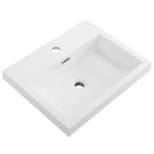 Раковина накладная BelBagno Marino Bianco BB-400-PM-LVB из искусственного мрамора 400х220х95 мм