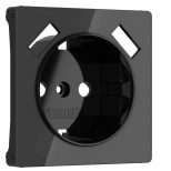 Накладка для розетки Werkel W1179548 USB черный акрил