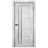 Межкомнатная дверь Komfort Doors Сигма 02.1 со стеклом графит дуб бьянко 1900х600 мм в комплекте коробка 2,5 шт и наличник 5 шт