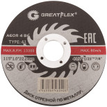 Диск отрезной по металлу Greatflex Master 50-41-001 T41-115х1,0х22,2 мм