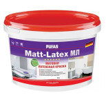 Краска моющаяся Pufas Matt-Latex МЛ  D морозостойкая 5 л/6,4 кг