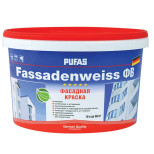 Краска фасадная Pufas Fassadenweiss ФВ A морозостойкая белая 10 л/14,9 кг