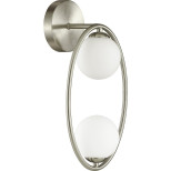 Бра Odeon Light Slota Modern ODL21 435 4807/2W G9 2x40W  никель/белый 