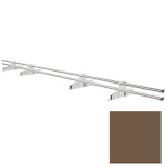 Снегозадержатель трубчатый овальный для фальцевой кровли Borge Русский Рубеж 25х45 мм RAL 8025 бледно-коричневый  3000 мм 4 опоры