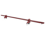 Снегозадержатель однотрубчатый круглый Borge NewLine D25 мм RAL 3011 коричнево-красный 1500 мм 2 опоры