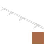 Снегозадержатель трубчатый круглый Borge NewLine D25 мм RAL 8025 бледно-коричневый  3000 мм 4 опоры