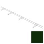 Изображение товара Снегозадержатель трубчатый круглый Borge NewLine D25 мм RAL 6020 хромовый зелёный 3000 мм 4 опоры