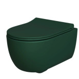 Унитаз подвесной Ambassador Abner 103T20701R-102T20701S матовый зеленый с тонким сиденьем