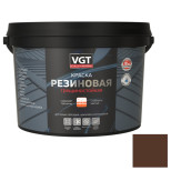 Краска резиновая трещиностойкая VGT темно-коричневая 13 кг