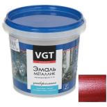 Эмаль универсальная VGT металлик гранат 1 кг