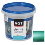 Эмаль универсальная VGT металлик изумруд 1 кг