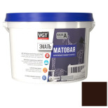 Изображение товара Эмаль универсальная VGT матовая темно-коричневая RAL 8017 2,5 кг