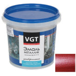 Эмаль универсальная VGT металлик гранат 10 кг
