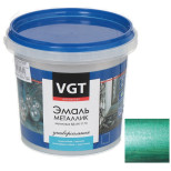 Эмаль универсальная VGT металлик изумруд 10 кг