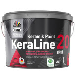 Краска для влажных помещений Dufa Premium KeraLine Keramik Paint 20 полуматовая прозрачная База 3 9 л