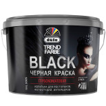 Краска для стен и потолков водно-дисперсионная Dufa Trend Farbe Black глубокоматовая черная 5 л