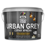 Краска для стен и потолков водно-дисперсионная Dufa Trend Farbe Urban Grey матовая cерая 10 л