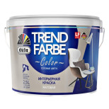 Краска для стен и потолков водно-дисперсионная Dufa Trend Farbe матовая Галечный серый 2,5 л