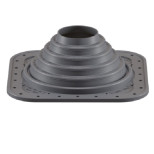 Изображение товара Проходка кровельная прямая Borge №4 D76/178 мм с фланцем 273х273 мм серая