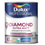 Изображение товара Краска для стен и потолков водно-дисперсионная Dulux Diamond Extra Matt глубокоматовая база BC 0,9 л