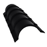 Изображение товара Конек полукруглый Grand Line Satin Ral 9005 1,97 м резка