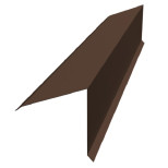 Конек односкатной кровли Grand Line Rooftop Бархат Ral 8017 180х160 мм резка