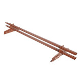 Снегозадержатель трубчатый овальный Borge RAL 8004 Matt терракотовый 1500 мм 2 опоры