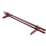 Снегозадержатель трубчатый овальный Borge RAL 3005 красное вино  1500 мм 2 опоры
