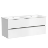 Тумба подвесная Sancos Urban UR120-2W белый глянец  1190х450х550 мм