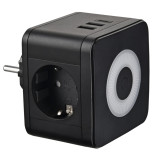 Изображение товара Разветвитель сетевой с выключателем Uniel S-GES2-16SBUC, 2 гнезда, USB, Type C, черный