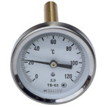 Термометр осевой Завод теплотехнических приборов ТБП-Т Дк 63 мм 1/2 дюйма 120 С L 100 мм