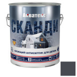 Антисептик акриловый кроющий для дерева Акватекс Сканди полуматовый Графит 2,5 л