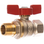 Кран шаровой Giacomini R914X026 латунный полнопроходной ВР/НР Ду 32 Ру35 ручка бабочка