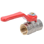 Кран шаровой Dist Стандарт Н312Р с внутренней резьбой полнопроходной рычаг красный Ду 20 Ру40