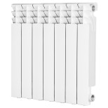 Радиатор алюминиевый Radena R 500 боковое подключение белый 7 секций 