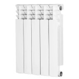 Радиатор алюминиевый Radena 500/100 боковое подключение белый 5 секций 