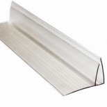 Профиль для поликарбоната пристенный Кинпласт ПРС 8-10 мм 6 м