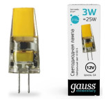 Лампа Gauss Elementary 18723 G4 12V 3W 250lm 4100K