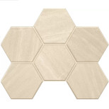 Мозаика из керамогранита Estima Gabbro GB01 Hexagon White 285x250х10 мм