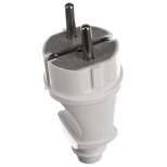 Вилка прямая In Home 4690612000565 с заземлением 16 А белая