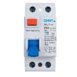 Автоматический выключатель дифференциального тока Chint NL1-63 200212 2п 25А 30мА тип AC 6кА
