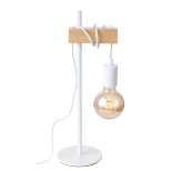 Лампа прикроватная Evoluce Bagetti SL1142.504.01 E27 1х60W  белая/светлое дерево 
