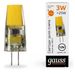 Лампа Gauss Elementary 18713 G4 12V 3W 250lm 3000K