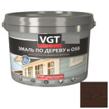 Эмаль по дереву VGT Профи темно-коричневая 10 кг